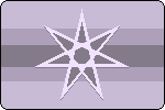 The Otherkin symbol - a seven-sided star - with decorative grey lines in the background.